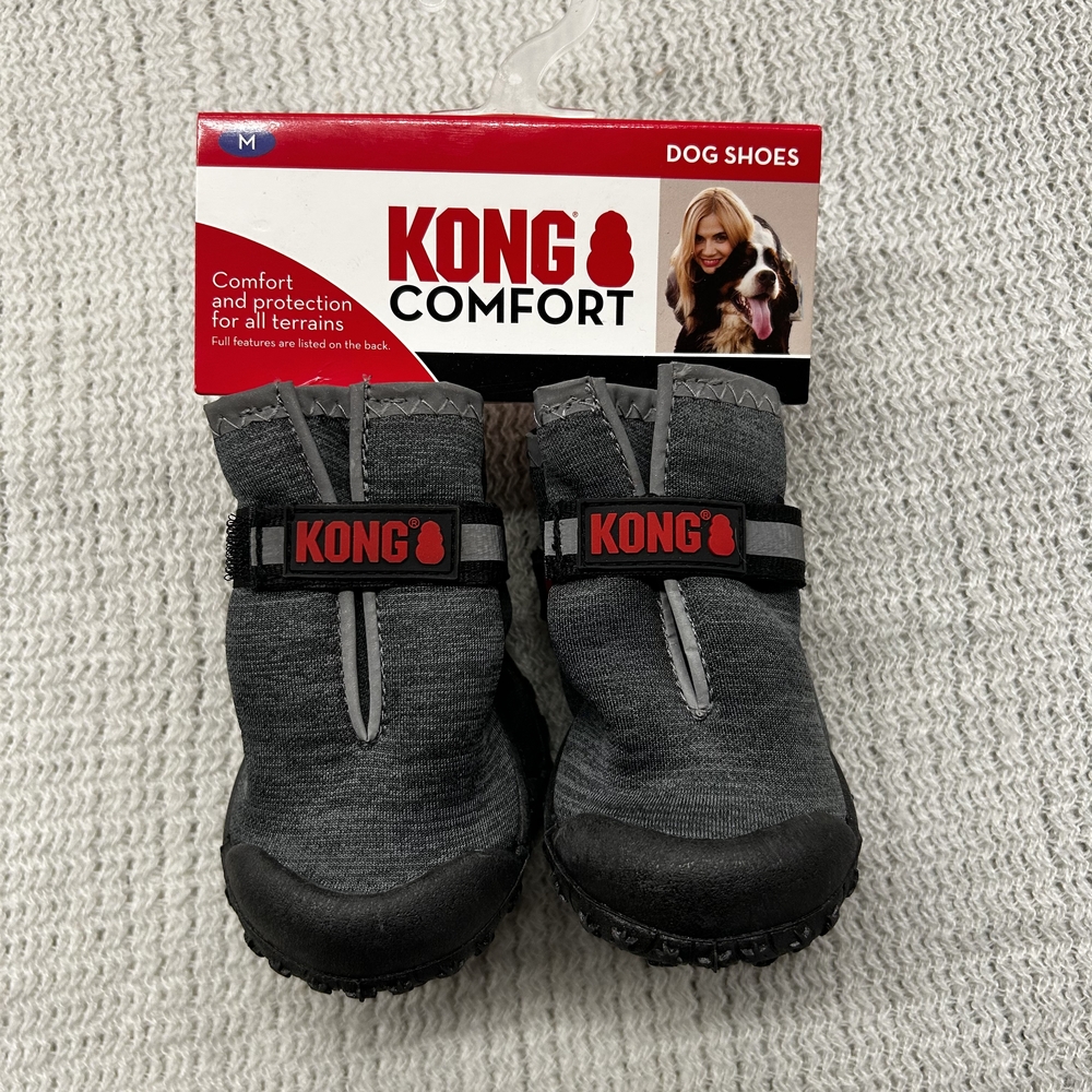 KONG Comfort Dog Shoes in Dark‎ Gray and Black